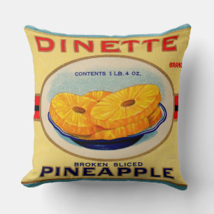 1930s Dinette pineapple brand label Cushion