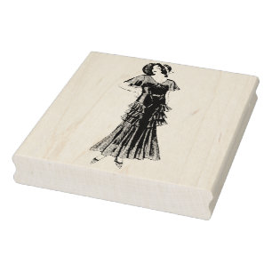 1930s Fashion Model Rubber Art Stamp