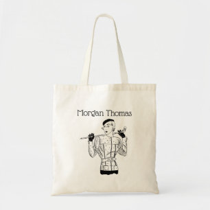 1930s Fashionable Lady Golfer with Golf Club Tote Bag