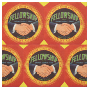 1930s Fellowship Citrus label print Fabric