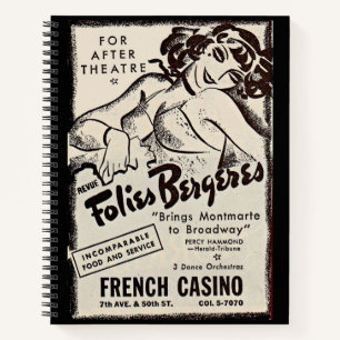 1930s Folies Bergere ad Notebook