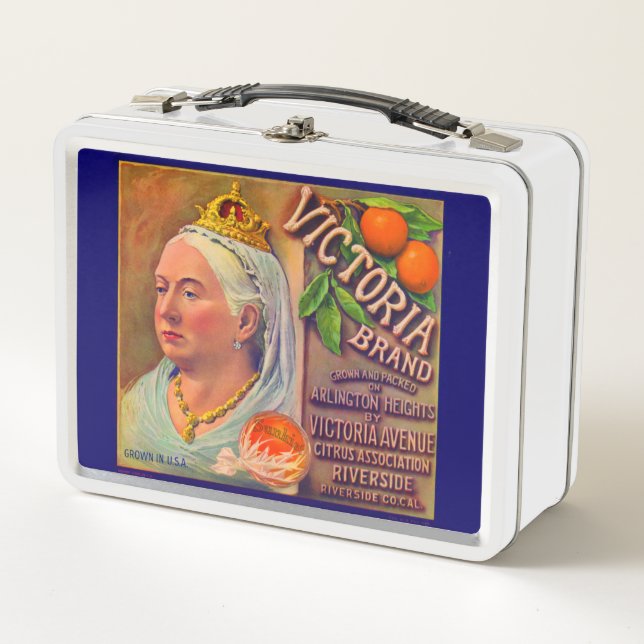 1930s fruit crate label Victoria brand oranges Metal Lunch Box (Front)