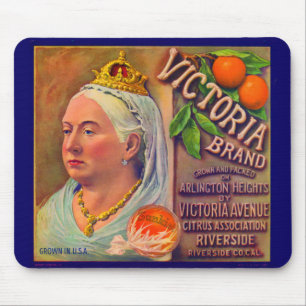 1930s fruit crate label Victoria brand oranges Mouse Pad