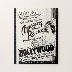 1930s Hollywood Cabaret Restaurant ad Jigsaw Puzzle