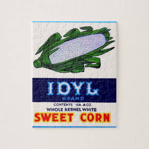 1930s Idyl Sweet Corn label Jigsaw Puzzle