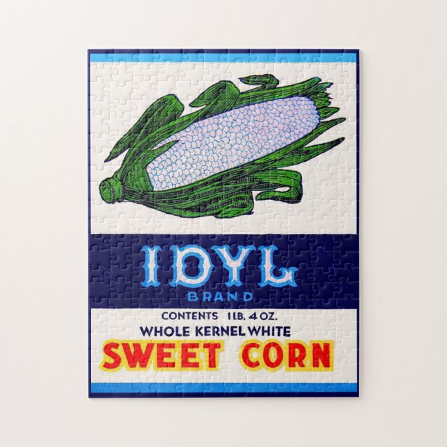 1930s Idyl Sweet Corn label Jigsaw Puzzle (Vertical)