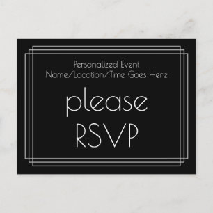 1930s Inspired Look RSVP Postcard
