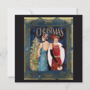 1930's Ladies Christmas Art       Card