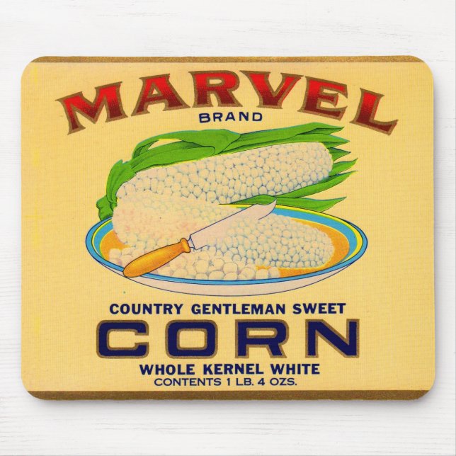 1930s Marvel canned corn label Mouse Pad (Front)
