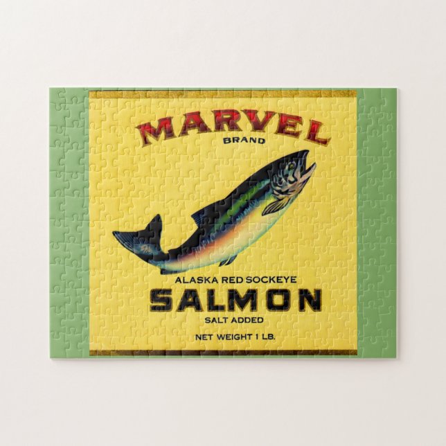 1930s Marvel salmon can label Jigsaw Puzzle (Horizontal)