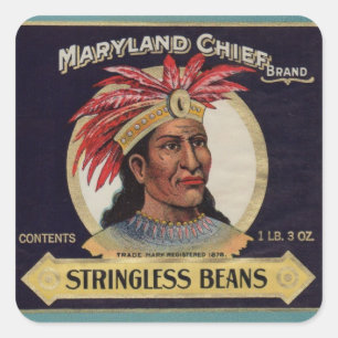1930s Maryland Chief Stringless Beans label