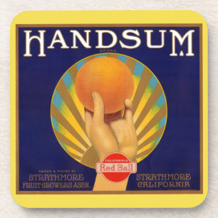 1930s orange crate label Handsum Coaster