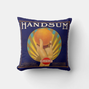 1930s orange crate label Handsum Cushion