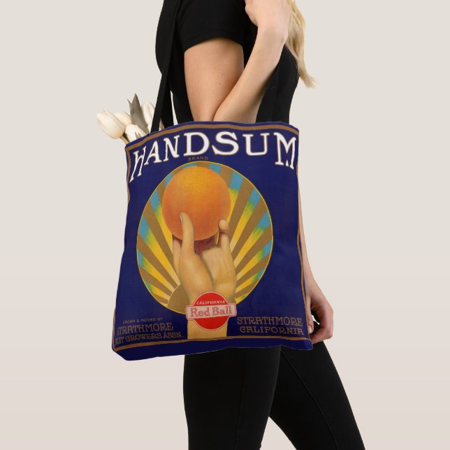 1930s orange crate label Handsum Tote Bag (Close Up)