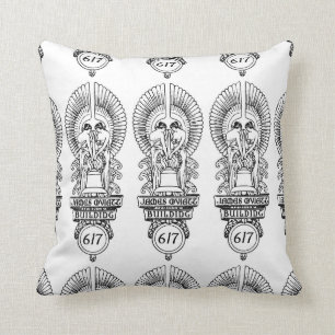 1930s Oviatt Building logo Cushion