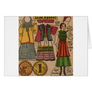 1930s paper doll Polish clothing