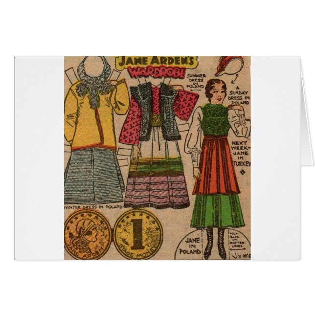 1930s paper doll Polish clothing (Front Horizontal)