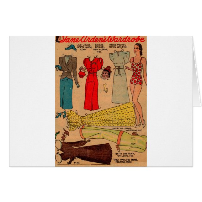 1930s paper dolls slinky white dress and more (Front Horizontal)