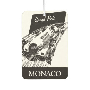 1930s Race Car Vintage Retro Grand Prix Monaco Car Air Freshener