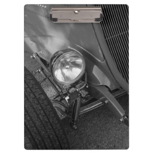 1930's Roadster Grayscale Clipboard