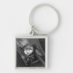 1930's Roadster Grayscale Key Ring