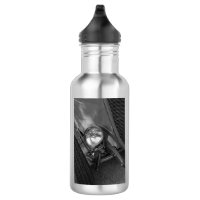 1930's Roadster Grayscale Water Bottle