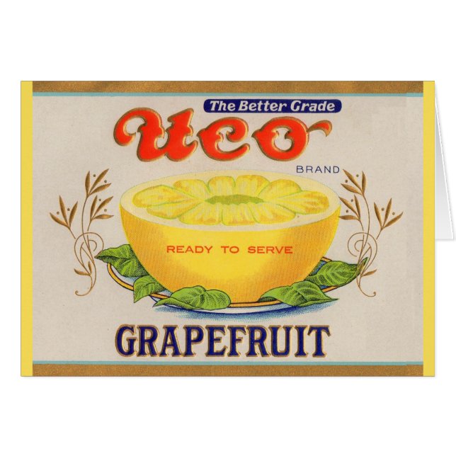 1930s Uco Brand Grapefruit label (Front Horizontal)