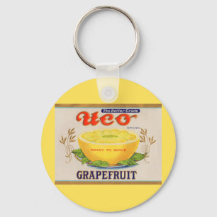 1930s Uco Brand Grapefruit label Key Ring