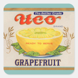 1930s Uco Brand Grapefruit label stickers