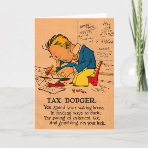 1930s vinegar valentine Tax Dodger Holiday Card