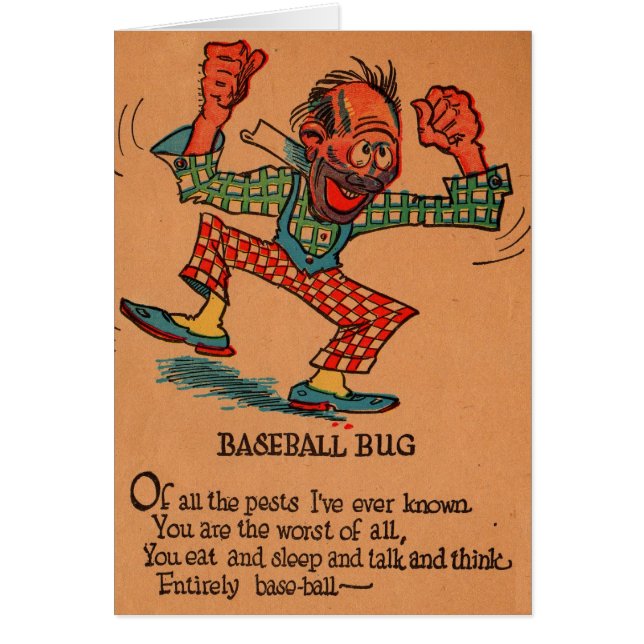 1930s vinegar valentine: the Baseball Bug (Front)