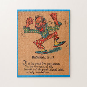 1930s vinegar valentine: the Baseball Bug Jigsaw Puzzle