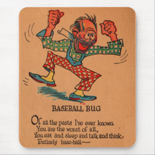 1930s vinegar valentine: the Baseball Bug Mouse Pad