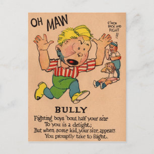 1930s vinegar valentine: the Bully Holiday Postcard