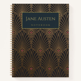 1930's vintage art deco wallpaper Personalised Notebook