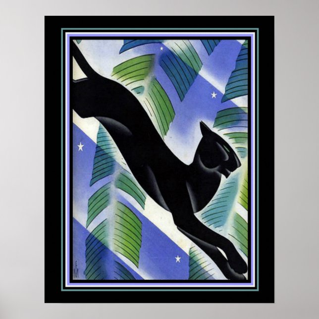 1931 Art Deco "Black Panther" Print 16x20 (Front)