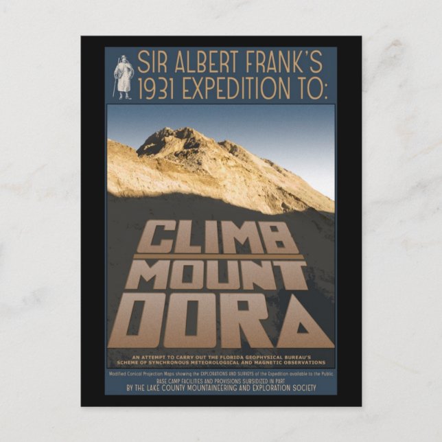 1931 Expedition to Climb Mount Dora post card (Front)