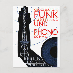 1931 German Radio and Music Expo Postcard