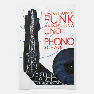 1931 German Radio and Music Expo Tea Towel