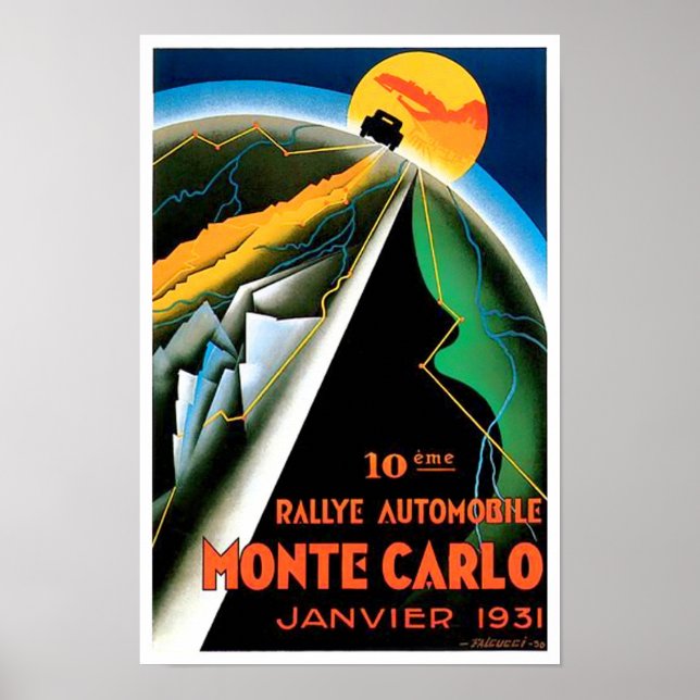 1931 Monte Carlo rally vintage racing Poster (Front)