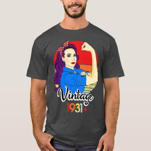 1931 Vintage 90th Birthday 90 Year Old Bday Born I T-Shirt