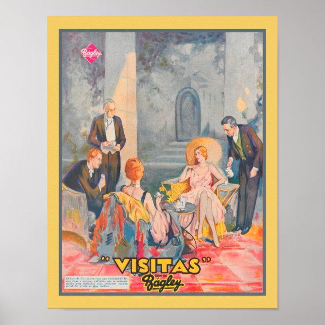 1932 Bagley Tea Biscuit Advertisement Poster (Front)