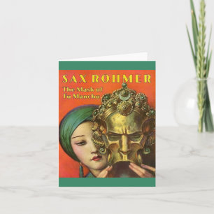 1932 The Mask of Fu Manchu cover print Note Card