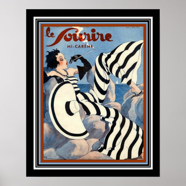 1933 Art Deco Le Sourire Poster 16x20 (Front)