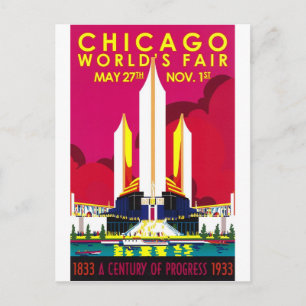 1933 Chicago World Fair Postcard