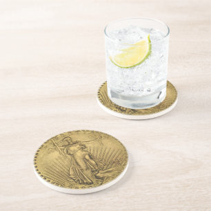 1933 Double Eagle Gold Coin Coaster