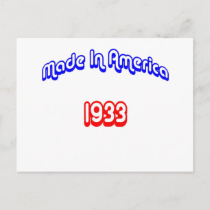 1933 Made In America Postcard