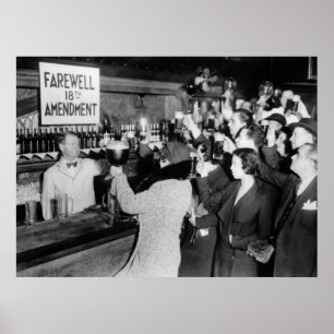 1933 TOAST to END of PROHIBITION Poster