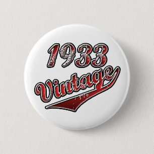 1933 Vintage 6 Cm Round Badge