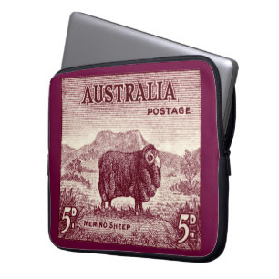 1934 Australian Merino Sheep Laptop Sleeve